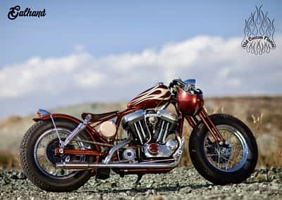 PODIO Old Custom Flames Forever Old Harley Davidson Evolution Galhand 2
