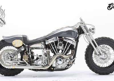 PODIO Old Custom Flames Setenta y Siete Harley Davidson Shovelhead Galhand 2