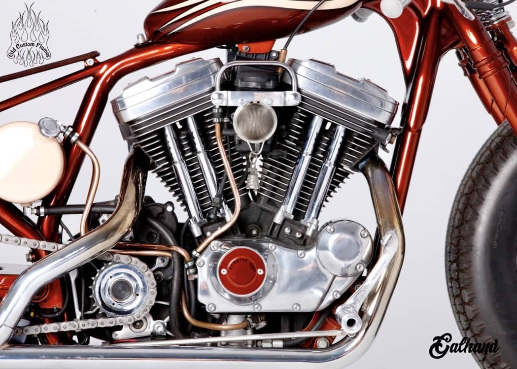PODIO Old Custom Flames Forever Old Harley Davidson Evolution Galhand 4